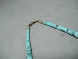 Exceptional Zuni Native American Turquoise Sterling Silver Necklace-Nativo Arts