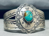 Superior Vintage Signed Native American Navajo Royston Turquoise Sterling Silver Bracelet-Nativo Arts