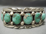 Museum Vintage Native American Navajo Damale Turquoise Sterling Silver Bracelet Old-Nativo Arts