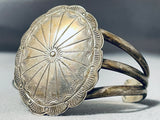 Important Lee Family Vintage Native American Navajo Signed Sterling Silver Handstamped Bracelet-Nativo Arts