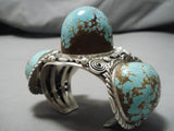 Biggest Best Ben Begaye Vintage Native American Navajo #8 Turquoise Sterling Silver Bracelet-Nativo Arts
