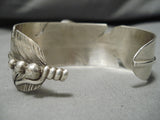 Important Vintage Native American Navajo Ben Begaye Turquoise Sterling Silver Feather Bracelet-Nativo Arts