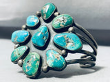 Huge Vintage Native American Navajo Turquoise Chunk Cluster Sterling Silver Bracelet-Nativo Arts