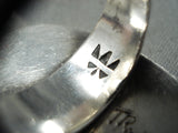 Important Bernard Dawayhoya Vintage Native American Hopi Sterling Silver Ring Old-Nativo Arts
