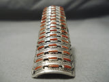 One Of The Tallest Native American Coral Sterling Silver Ring-Nativo Arts