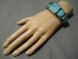 Important Vintage Native American Navajo Fiero Turquoise Sterling Silver Bracelet-Nativo Arts