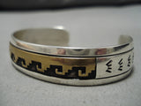 Important Authentic Vintage Native American Navajo Thomas Singer Sterling Silver Bracelet-Nativo Arts