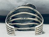 One F The Best Ever Vintage Native American Navajo Verdy Jake Turquoise Sterling Silver Bracelet-Nativo Arts