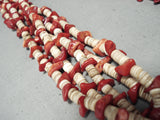 Native American Stunning Authentic Vintage Santo Domingo Coral Heshi Necklace-Nativo Arts