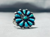 Wonderful Vintage Native American Zuni Turquoise Sterling Silver Ring-Nativo Arts