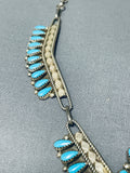 Stunning Vintage Native American Navajo Turquoise Sterling Silver Necklace-Nativo Arts