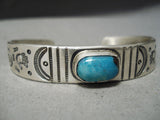 Fabulous Jeanette Dale Vintage Native American Navajo Sterling Silver Rare Turquoise Bracelet-Nativo Arts