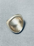 Huge Heavy Vintage Native American Navajo Cerrillos Turquoise Sterling Silver Ring-Nativo Arts