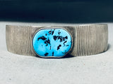 Dynamic Vintage Native American Navajo Sleeping Beauty Turquoise Sterling Silver Bracelet Signed-Nativo Arts