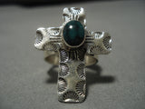 Impressive Vintage Navajo Sterling Silver Native American Ring Old-Nativo Arts