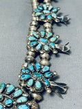 Gasp! Vintage Native American Navajo / Zuni Turquoise Sterling Silver Squash Blossom Necklace-Nativo Arts