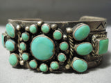 One Of The Best Vintage Native American Navajo Fox Turquoise Sterling Silver Bracelet Old-Nativo Arts