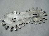 Most Unique Vintage Native American Navajo Victor Moses Begay Turquoise Sterling Silver Pin-Nativo Arts