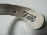 Authentic Vintage Native American Navajo Orville Tsinnie Sterling Silver Bracelet-Nativo Arts