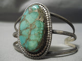 Incredible Vivid Vintage Native American Navajo Royston Turquoise Sterling Silver Bracelet Old-Nativo Arts