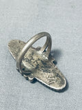 Native American Gorgeous Vintage Santo Domingo Turquoise Mother Of Pearl Sterling Silver Ring-Nativo Arts