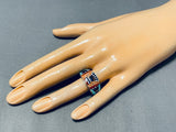 One Of The Most Intricate Ever Native American Navajo Turquoise Sterling Silver Ring-Nativo Arts