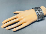 One Of The Best Ever Vintage Native American Navajo Rope Sterling Silver Bracelet Old-Nativo Arts