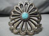 Quality Harry Yazzie Vintage Native American Navajo Turquoise Sterling Silver Bracelet-Nativo Arts