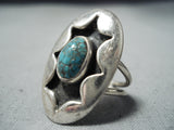 Rare Red Mountain Turquoise Vintage Native American Navajo Sterling Silver Ring Old-Nativo Arts