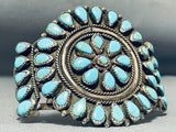 Wil Secatero Native American Navajo Turquoise Sterling Silver Bracelet Signed-Nativo Arts
