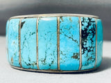 The Best Vintage Native American Navajo Blue Diamond Turquoise Sterling Silver Bracelet-Nativo Arts