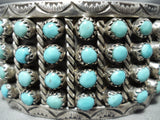 Important Vintage Zuni Native American Turquoise Sterling Silver Bracelet-Nativo Arts