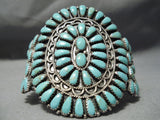 Important Vintage Native American Navajo Larry Moses Begay Turquoise Sterling Silver Bracelet-Nativo Arts