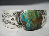 Magnificent Vintage Native American Navajo Royston Turquoise Sterling Silver Bracelet Old-Nativo Arts