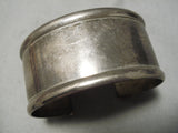 Important Vintage Native American Zuni Hand Wrought Sterling Silver Bracelet Cuff Old-Nativo Arts