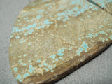 Native American Slab Turquoise Santo Domingo Royston Turquoise Sterling Silver Earrings-Nativo Arts