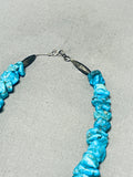 Native American Tremendous Vintage Santo Domingo Turquoise Sterling Silver Necklace-Nativo Arts
