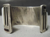 Native American Important Huge Heavy Vintage Zuni Turquoise Sterling Silver Inlay Bracelet-Nativo Arts