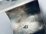 One Of The Biggest Best Vintage Native American Hopi Sterling Silver Bracelet Old-Nativo Arts