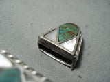 Museum Vintage Native American Navajo Royston Turquoise Sterling Silver Buckle Ranger Set-Nativo Arts