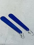 Rare Lapis Slab Native American Sterling Silver Earrings!-Nativo Arts