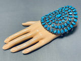 One Of The Best Vintage Native American Navajo Ceremonial Turquoise Sterling Silver Bracelet-Nativo Arts