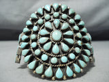 Heavy Vintage Native American Navajo Royston Turquoise Sterling Silver Bracelet-Nativo Arts