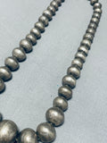 Very Old Very Rare Vintage Native American Navajo Hand Tooled Sterling Silver Necklace-Nativo Arts