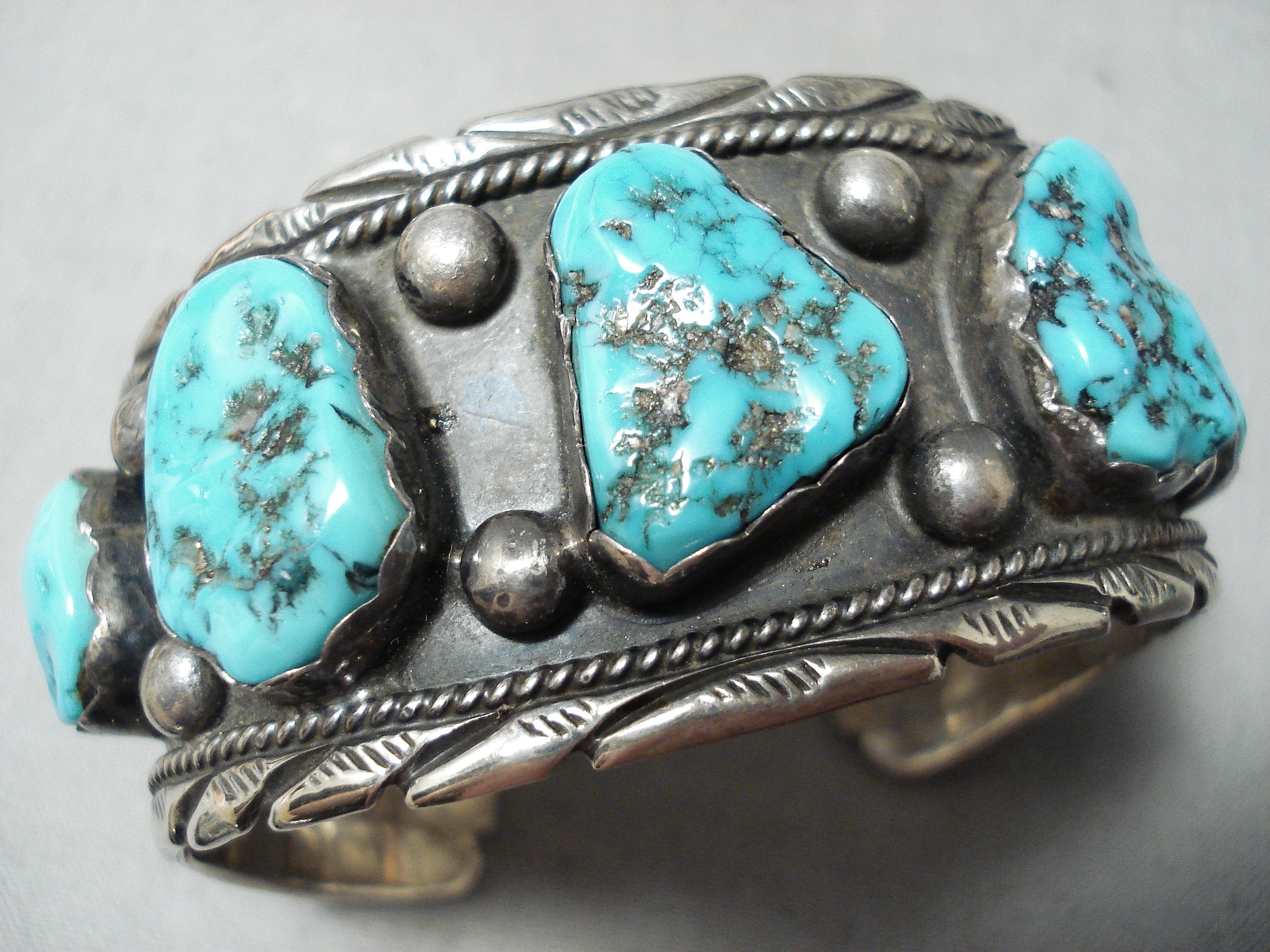 Important Vintage Native American Navajo Phil Long Turquoise Important Vintage Native American Navajo Phil Long Turquoise