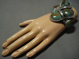 Museum Quality Vintage Native American Navajo Royston Turquoise Sterling Silver Bracelet Old-Nativo Arts