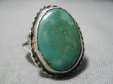 Wonderful Vintage Native American Navajo Royston Turquoise Sterling Silver Ring Old-Nativo Arts