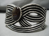 Important Native American Navajo Aaron Anderson Opal Sterling Silver Bracelet-Nativo Arts