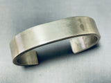 Fabulous Vintage Native American Navajo Sterling Silver Solid Heavy Bracelet-Nativo Arts