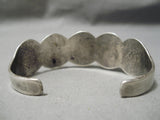 Amazing Vintage Native American Navajo Waving Sterling Silver Turquoise Bracelet Old-Nativo Arts